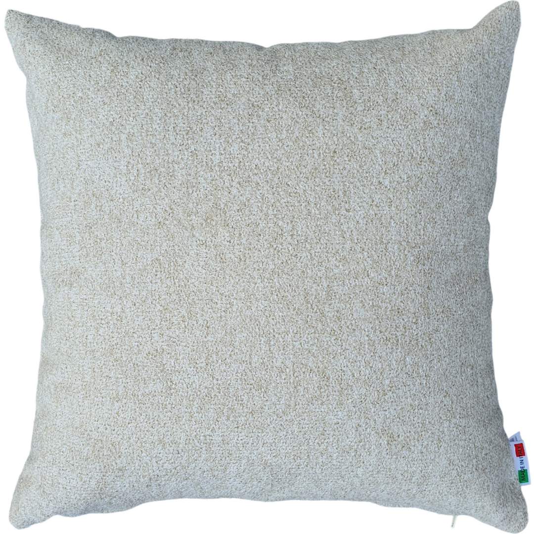 Cuscino D'arredo Tinta Unita Bouclè 45x45 Federa + Imbottitura Beige